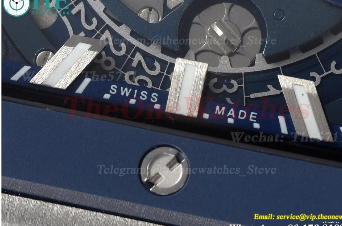 Cer HUB1280A Dial RU Square Skeleton 42mm SS Bang Blue BBF Unico 1230